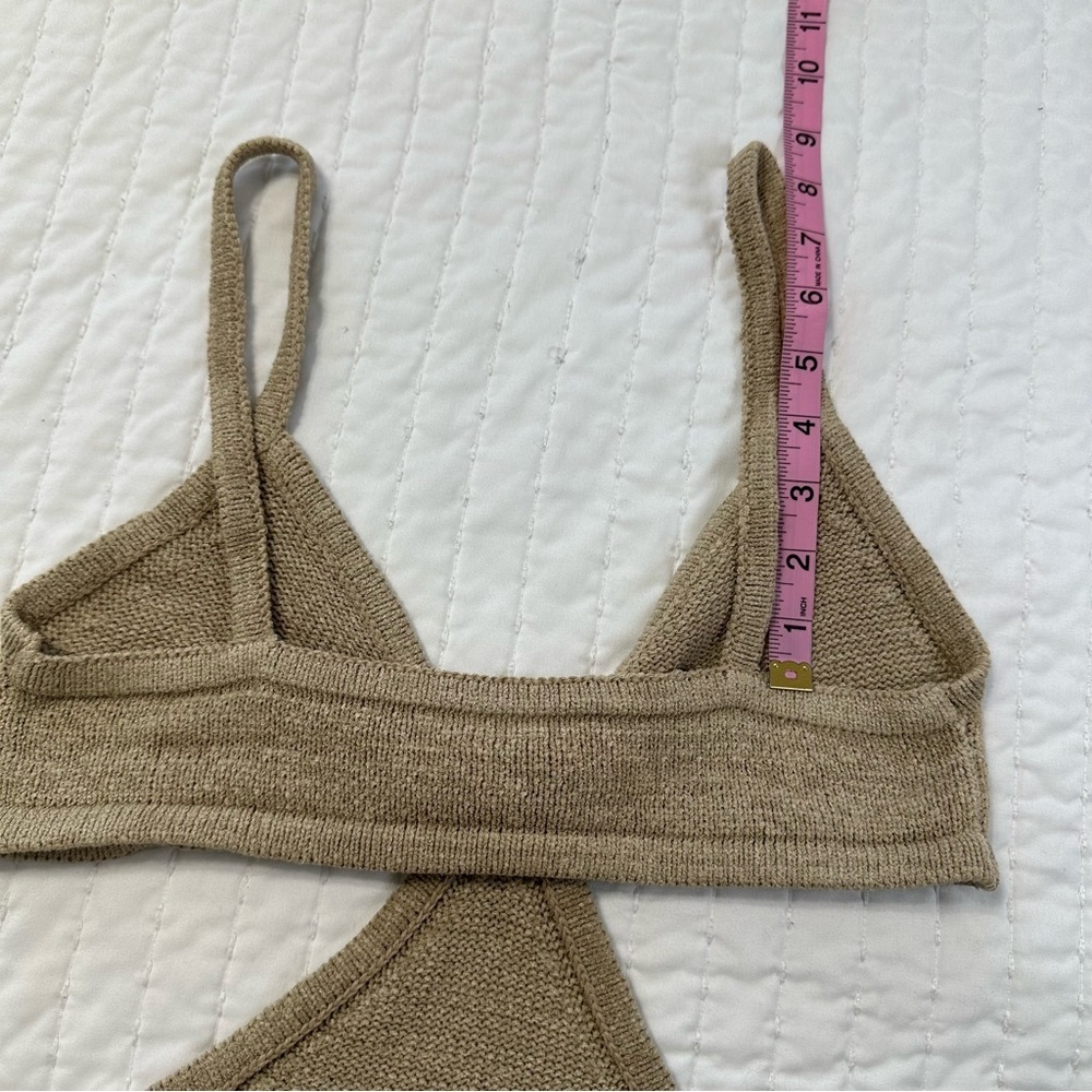 Beige Botany Knit Cut Out Maxi Dress Sand Taupe Size Small - Picture 13 of 16